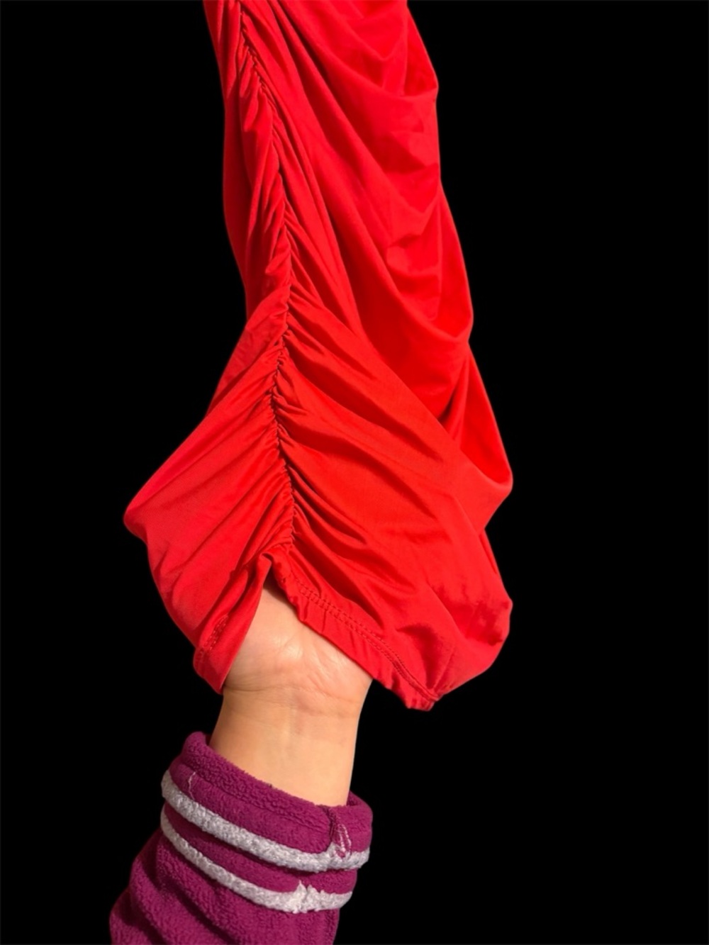 Red Ruched Dress - Picture 3 of 5